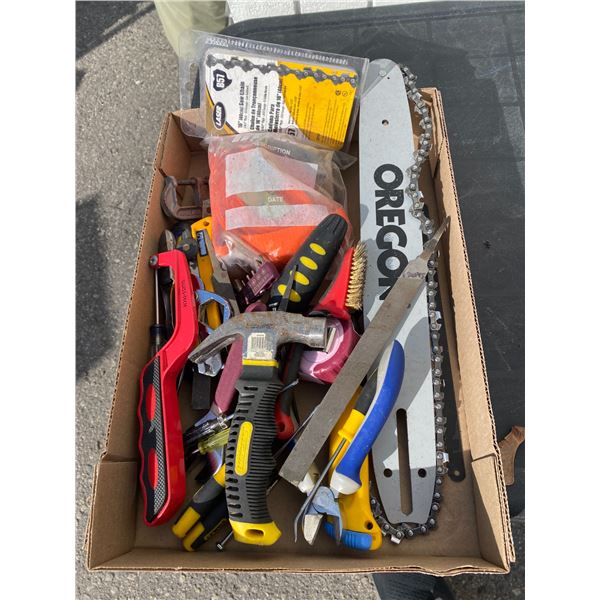 Assorted tools and strap