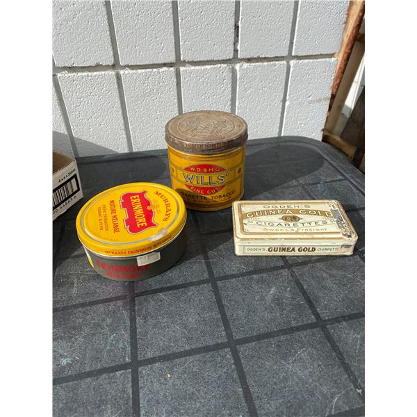 Tabacco tins and cigarette tin