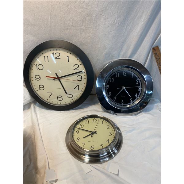 3 clocks