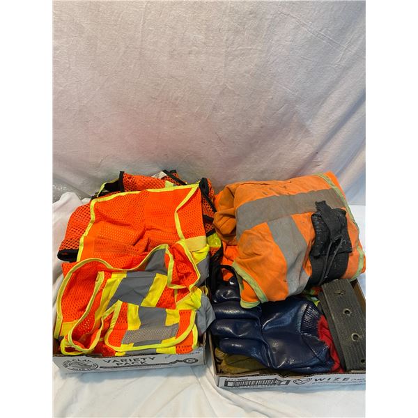 Safety clothing and gloves