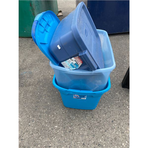 Bins with lids