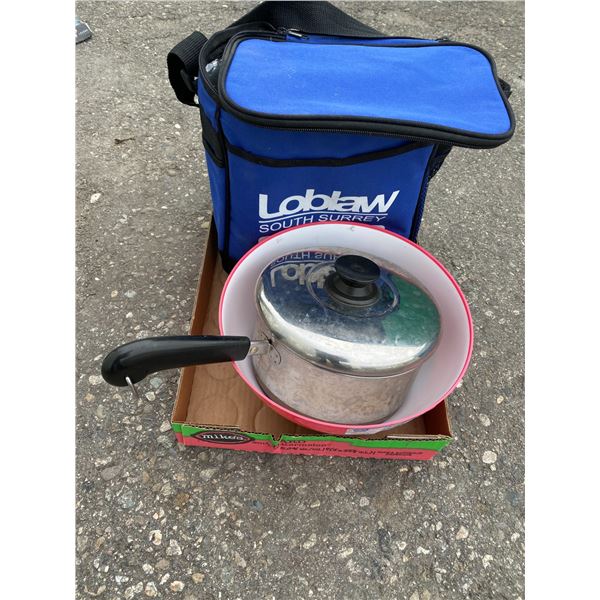 Cooler bag, pot and bowl