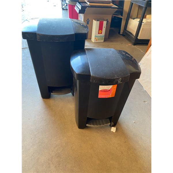 2 garbage cans