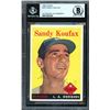 Image 1 : 1958 TOPPS #187 SANDY KOUFAX AUTHENTIC AUTOGRAPH (BECKETT AUTHENTIC)