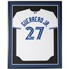 Image 1 : Toronto Blue Jays Vladimir Guerrero Jr. Autographed Framed White Majestic Cool Base Jersey (JSA)