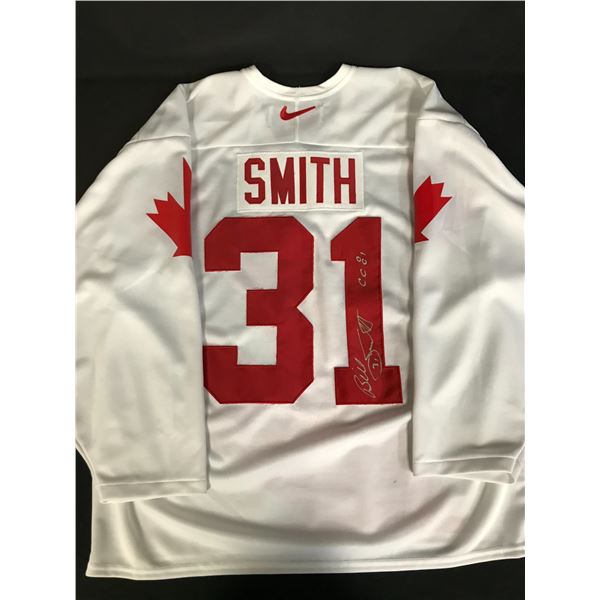 BILLY SMITH SIGNED TEAM CANADA HOCKEY JERSEY