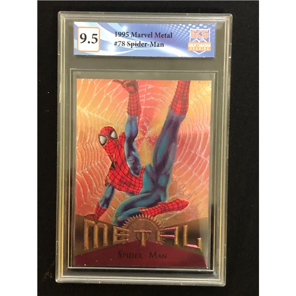 1995 MARVEL METAL #78 SPIDER-MAN (GCG 9.5)