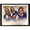 Image 1 : SLAP SHOTS THE HANSON BROTHERS TRIPLED SIGNED 8X10 PHOTO (JSA COA)