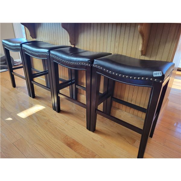 Tudor Wood Backless Stools (Made in Malaysia) 18"w x 12.5"d x 26"h