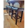 Image 3 : Tudor Wood Backless Stools (Made in Malaysia) 18"w x 12.5"d x 26"h