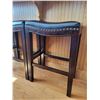 Image 5 : Tudor Wood Backless Stools (Made in Malaysia) 18"w x 12.5"d x 26"h