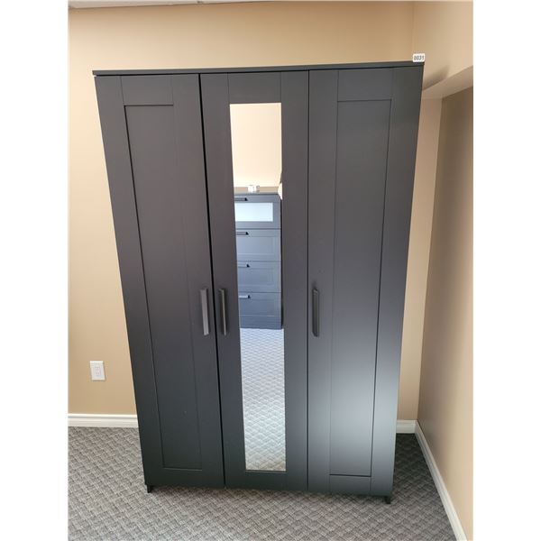 Black Wardrobe with Mirror (46W x 20D x 75H)