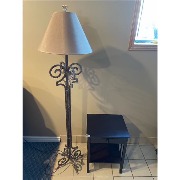 Floor Lamp with Side Table 16" x 14" x 20" Beck Auctions Inc.