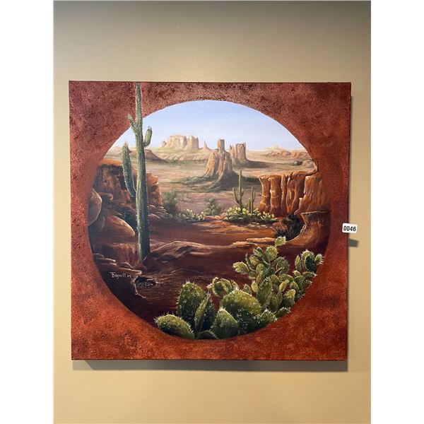 T. Bignell '09 Cactus Oil Painting on Canvas 30" x 30"