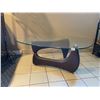 Image 2 : Isamu Noguchi Style Glass Top Coffee Table 47"w x 27"d 15.5"h