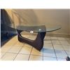 Image 4 : Isamu Noguchi Style Glass Top Coffee Table 47"w x 27"d 15.5"h