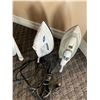 Image 3 : Black & Decker Steam Iron - Sunbeam Steam Iron - Ironing Board - Clothes Hamper - Clothes Racks x2
