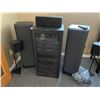 Image 1 : Kenwood Stereo System with 5 Speakers & Cabinet (Model #'s as shown in pictures)
