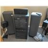 Image 2 : Kenwood Stereo System with 5 Speakers & Cabinet (Model #'s as shown in pictures)