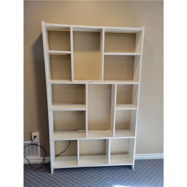 Multi Tier Shelving Unit (White) - 41.5"w x  69"h x 7.25"d