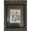 Image 2 : B.J. Brown Pencil Art (Pitchin' The Slack #93/395) & (Boys Will Be Boys) - Ornate Cowboy Statue 18"H