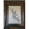 Image 4 : B.J. Brown Pencil Art (Pitchin' The Slack #93/395) & (Boys Will Be Boys) - Ornate Cowboy Statue 18"H