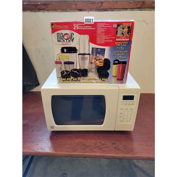 Mabe Microwave Model #JE635WMCO1 - Magic Bullet Deluxe Item #234121