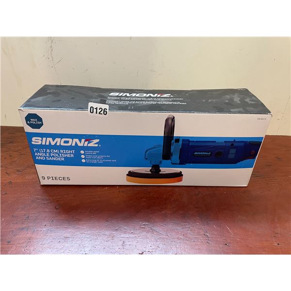 Simoniz 7" Right Angle Polisher & Sander (Brand New) 9 Pieces