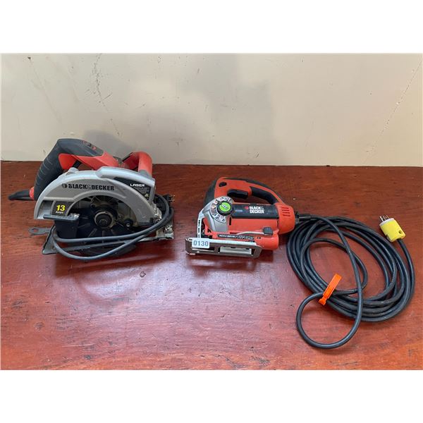 Black & Decker Jig Saw 19mm 120V JS660 - Black & Decker 13 Amps Skill saw 7 1/4" Blade CS1030L-CA