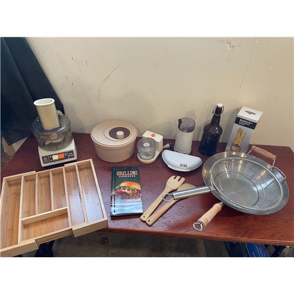 General Electric Food Processor D55P1 - Salad Spinner - Black & Decker Hand Chopper - Coffee Grinder