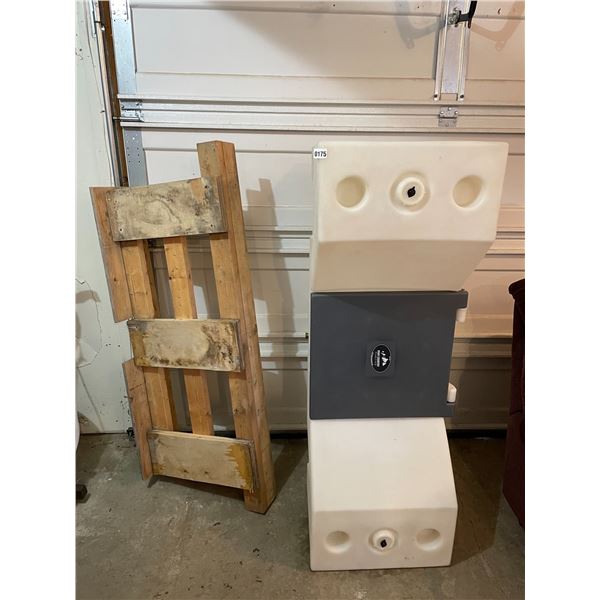 High Country Plastics 50 Gal Portable Water Tank with a Wooden Base (60" Wide) Fits All Full Trucks