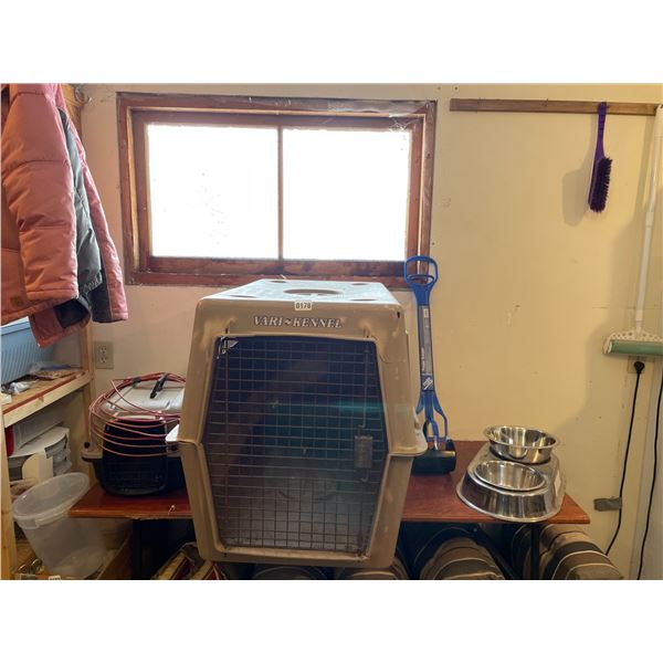 Pet Carriers (One Large & One Small) - Pooper Scooper - Food & Water Dishes - Wire Yard Leash