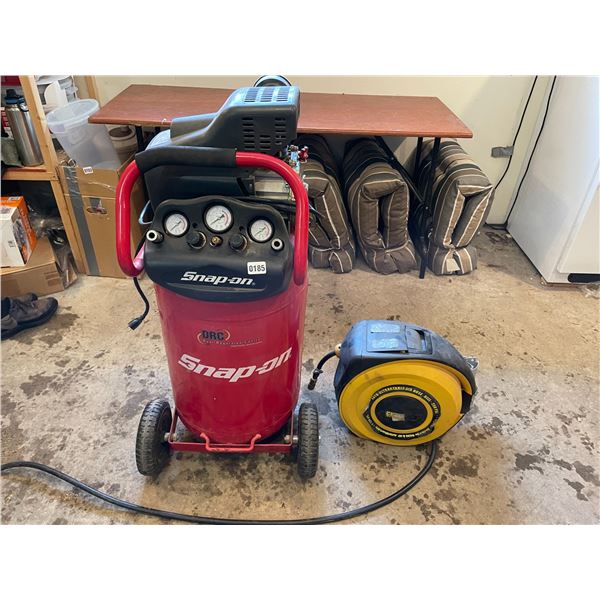 Snap-on 20 Gallon Air Compressor/2 Peak HP Model 870765C - 50' Retractable Wall Mount Air Hose