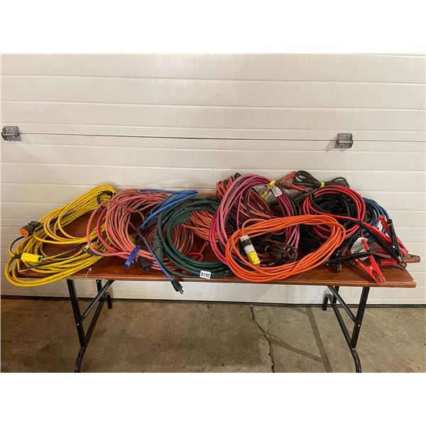 Extension Cords (Various Sizes & Lengths) - Booster Cables x4