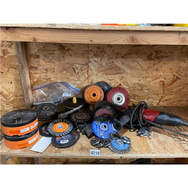 Milwaukee 4.5" Grinder with Accessories