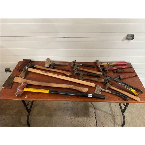 Hammers - Pipe Wrenches - Axes - Hatchet - Sledge Hammer - Crow Bars - Rubber Mallet