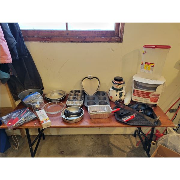 Assorted Baking Supplies - Muffin Pans, Cake Pans, Bread Pans, Cookie Jar, Cookie Cutters