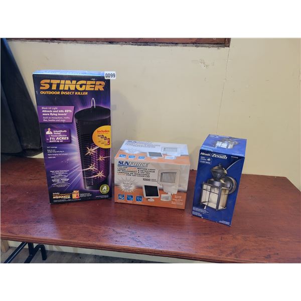 Stinger Outdoor Insect Killer - Sunforce Solar Motion Light - Heath/Zenith Porch Light...
