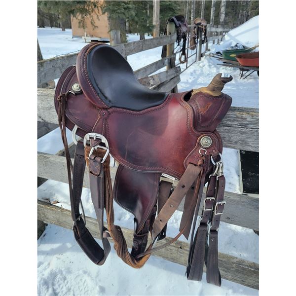 Jonathan Field Freedom Saddle 16" with Cinch, Stirrups & Breast Collar (Estimated Value over $4000)