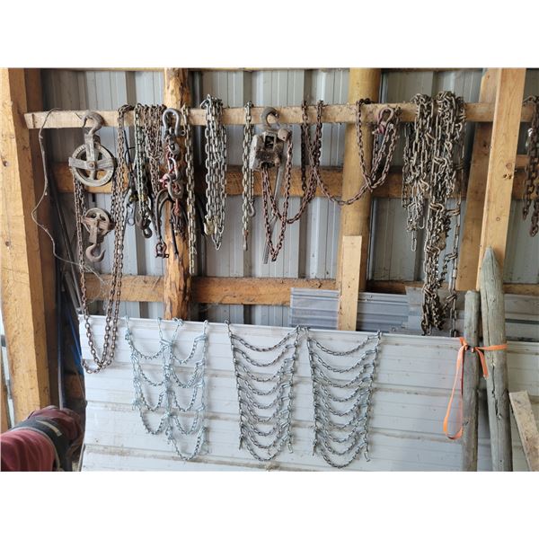 Lawn Tractor Tire Chains - Quad Tire Chains - Come-Alongs - Chain Fall - Chain Pulley -Pulley System