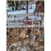 Image 3 : Assorted Tools - Saws, Rakes, Spades, Shovels, Ice Chopper, Cat Bars, Scythe etc...
