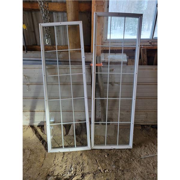 Exterior French Door Inserts (Double Pane) 22"w x 66"h PVC White Frame