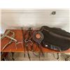 Image 1 : Classic Equine Saddle Pad - Halter - Bridle - Canteen - Riding Crop 5" bit