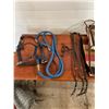 Image 2 : Saddle Pad - Horse Blanket - Rope - Reins x2 - Halter - Lead Shank - Spurs