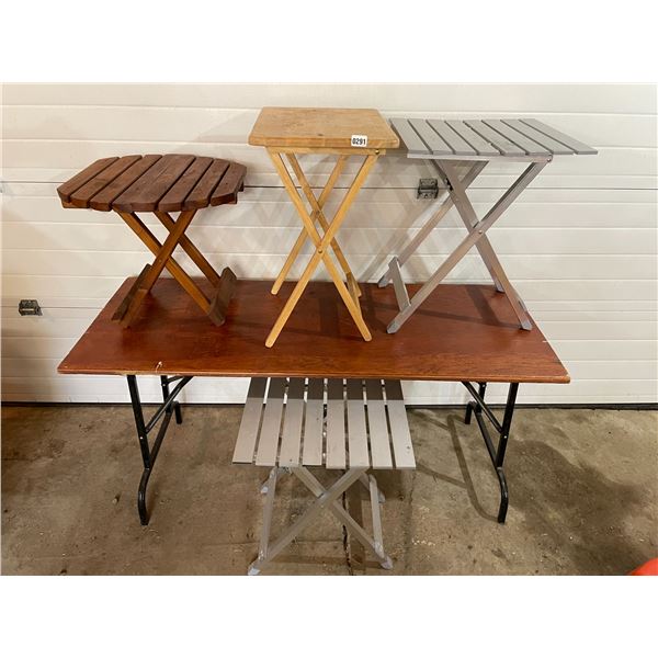 Collapsible Side Tables (Assorted) x4