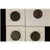 Image 2 : 4 ASSORTED SILVER SEATED LIBERTY DIMES: 1857-P