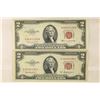 Image 1 : 1953-A & 1953-B US $2 RED SEAL NOTES: 1953-A HAS A