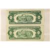 Image 2 : 1953-A & 1953-B US $2 RED SEAL NOTES: 1953-A HAS A