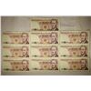 Image 1 : 10-1988 POLISH 100 ZLOTYCH: 7 CONSECUTIVE SERIAL