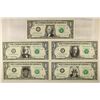 Image 1 : 5-$1 FRN'S WITH OVERLAYS: UNCLE SAM, THOMAS